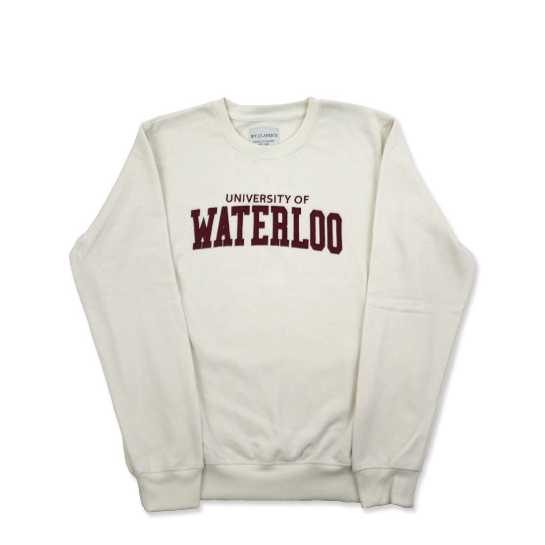 Picture of UWaterloo Soft Fleece Crewneck - MaroonCream
