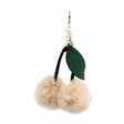 Picture of Faux Fur Pom Cherry Charm in Cream Colour: Light Brown