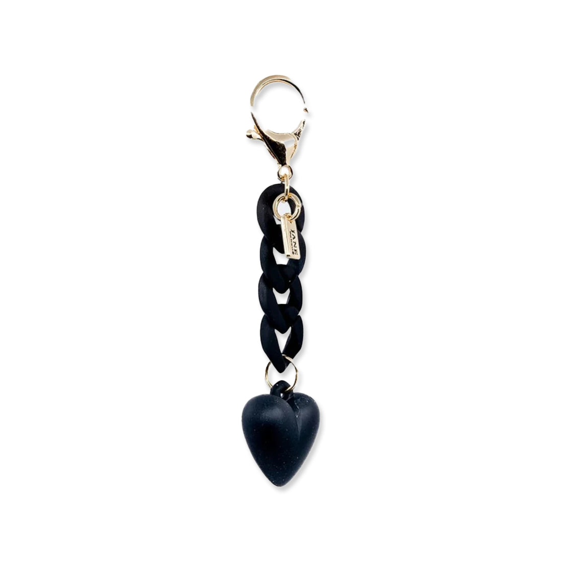 Picture of Heart on Chain Charm Colour: Black
