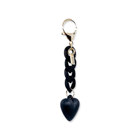Picture of Heart on Chain Charm Colour: Black