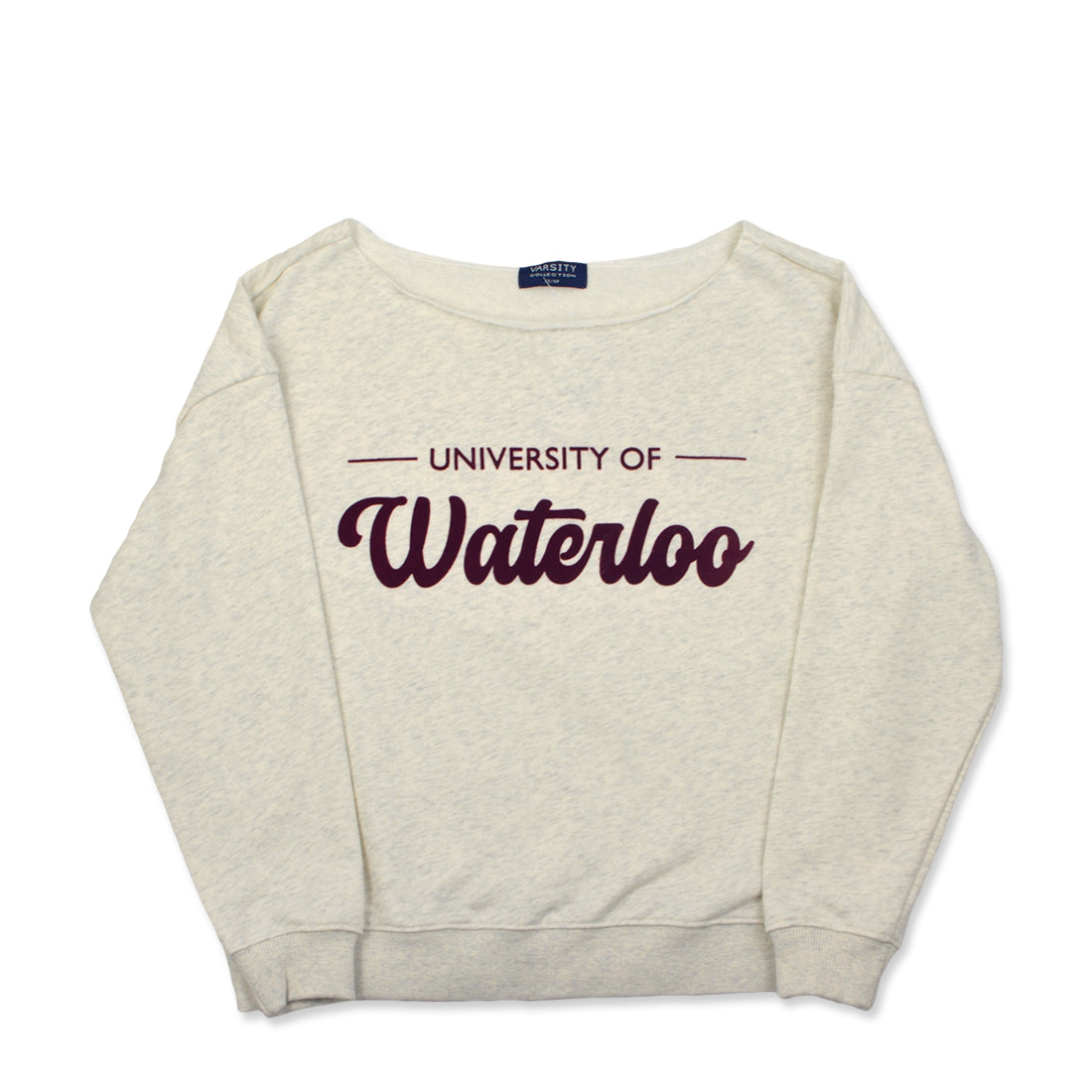 Picture of UWaterloo Open Neck Crewneck - Athletic Grey