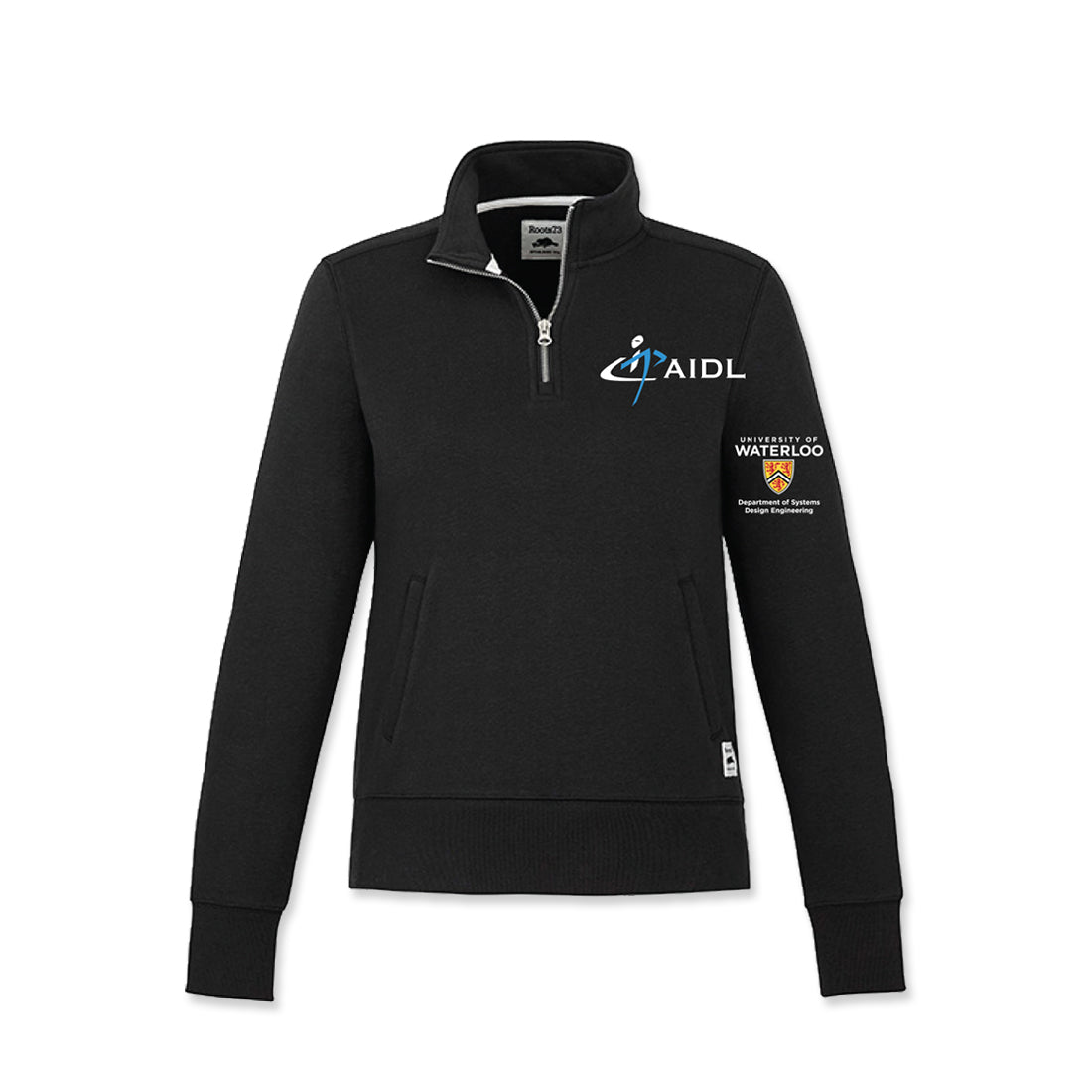 Picture of Advanced Interface Design Lab (AIDL) Quarter-Zip Ladies Fit - Black