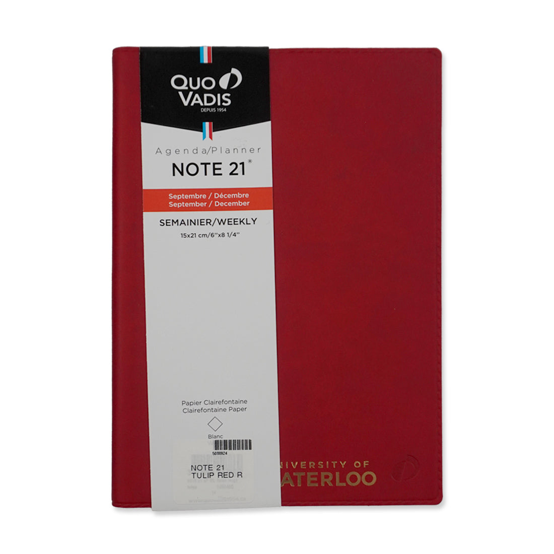 Picture of UWaterloo Quo Vadis Scholar Academic Agenda - Red