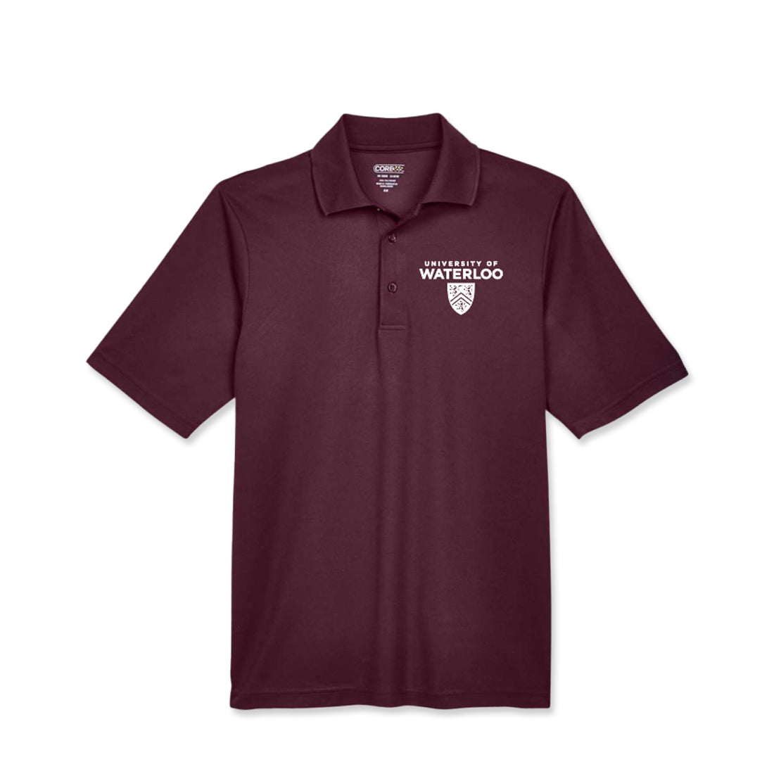 Picture of UWaterloo Unisex Staff Polo - Burgundy