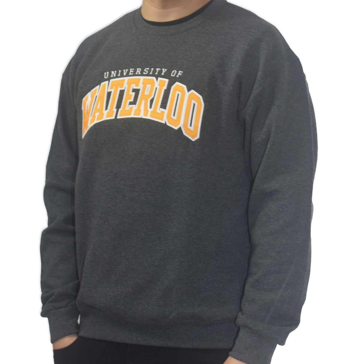Alternate view of UWaterloo Classic Crewneck Colour: Charcoal