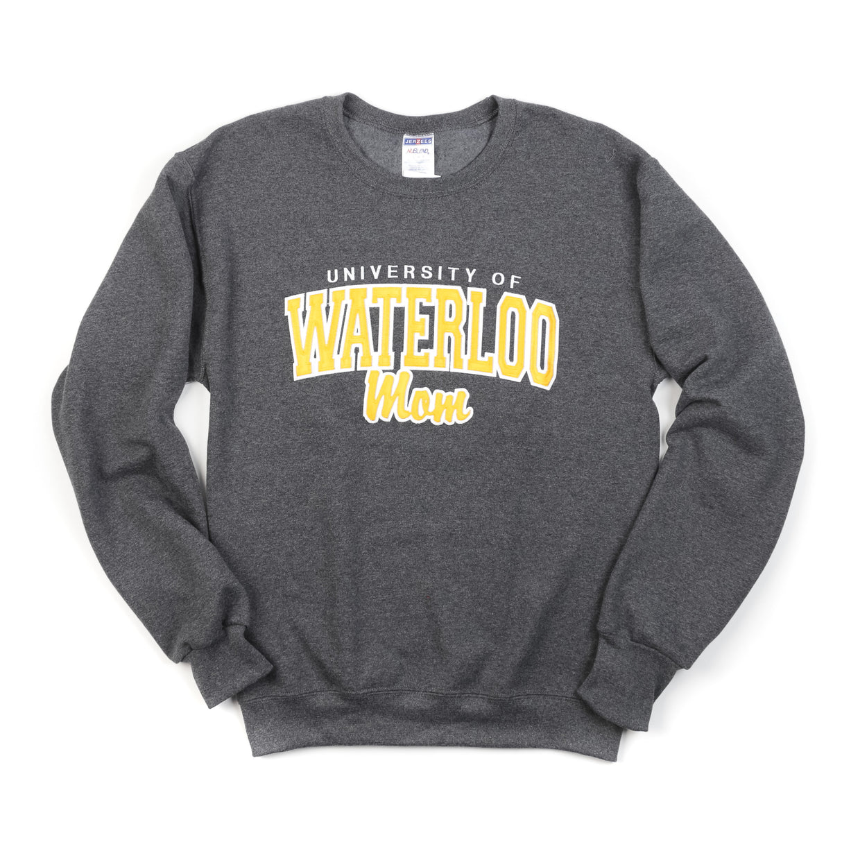 Picture of UWaterloo Mom Crewneck - Centred Logo - Dark Grey