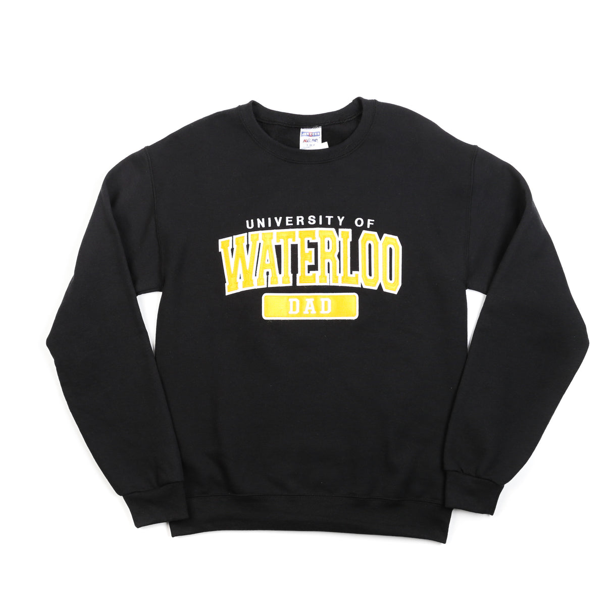 Picture of UWaterloo Dad Crewneck - Centred Logo - Black