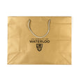 Picture of UWaterloo Gold Laminated Gift Bag Colour: Gold