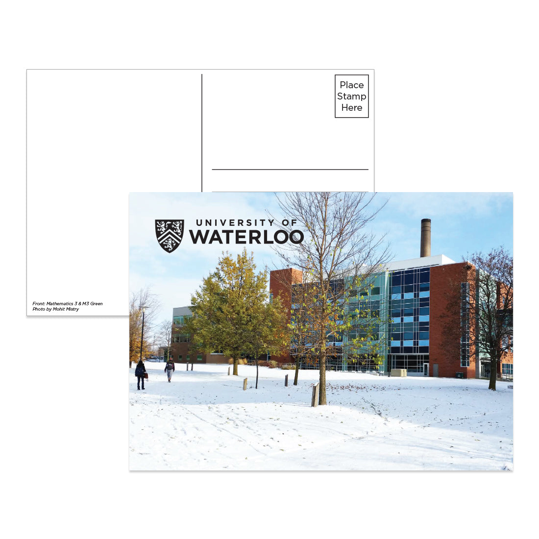 Picture of UWaterloo Postcard Cover rt: Mathematics3and 3Green Winter