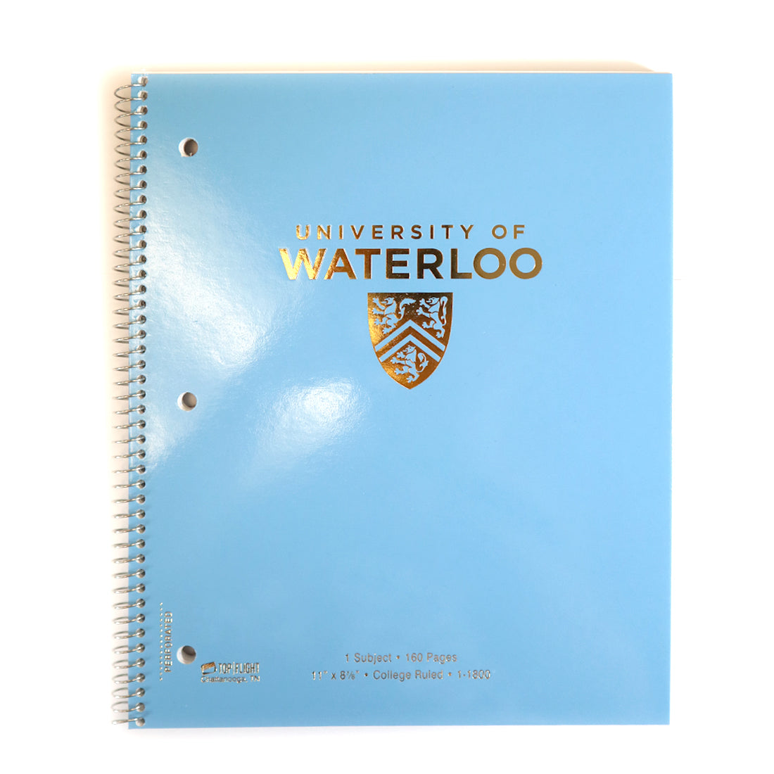 Picture of UWaterloo 1 Subject Notebook Colour: Light Blue
