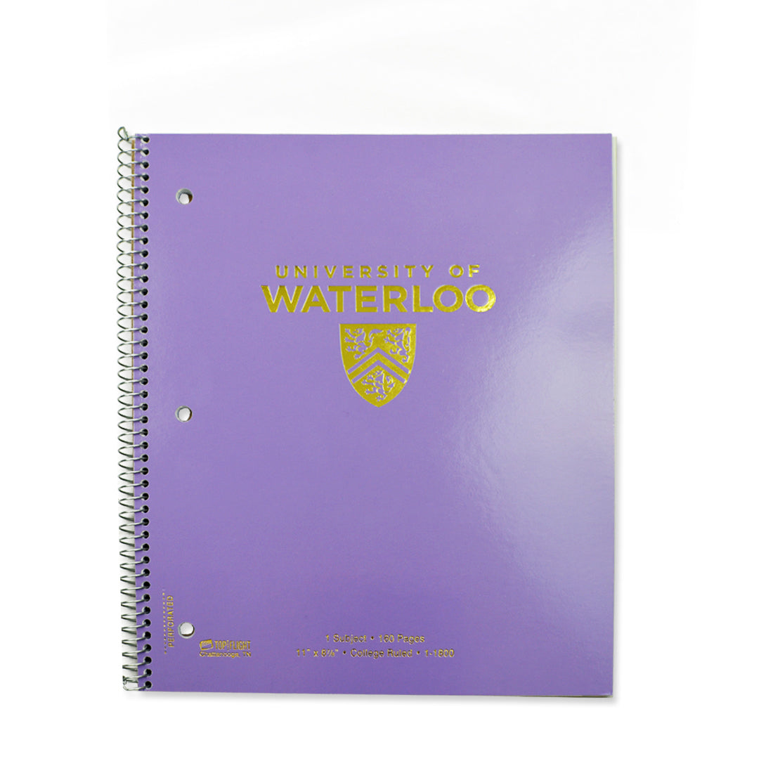 Picture of UWaterloo 1 Subject Notebook Colour: Lavender