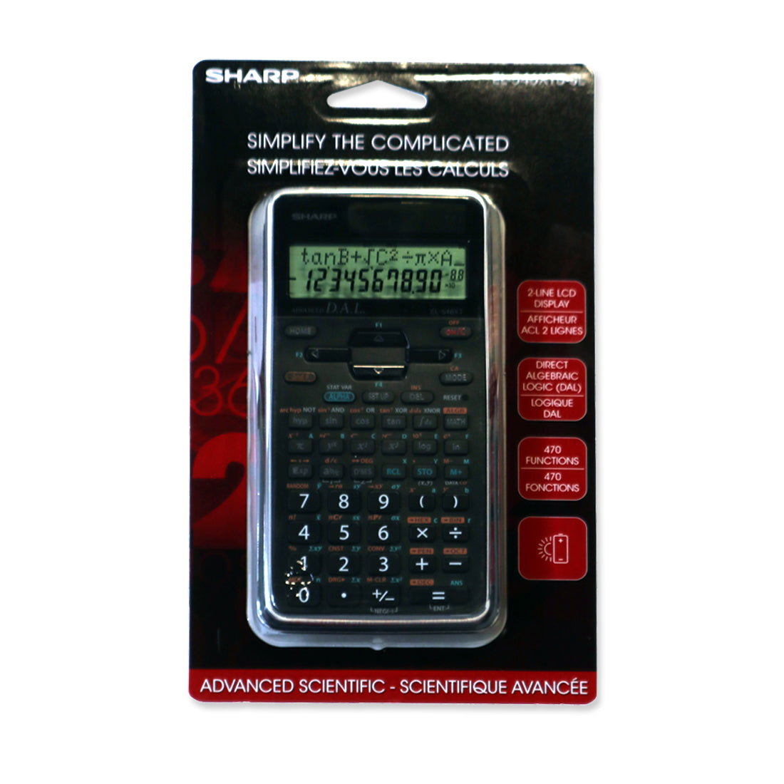Picture of Sharp Calculator EL546XTB Scientific Calculator