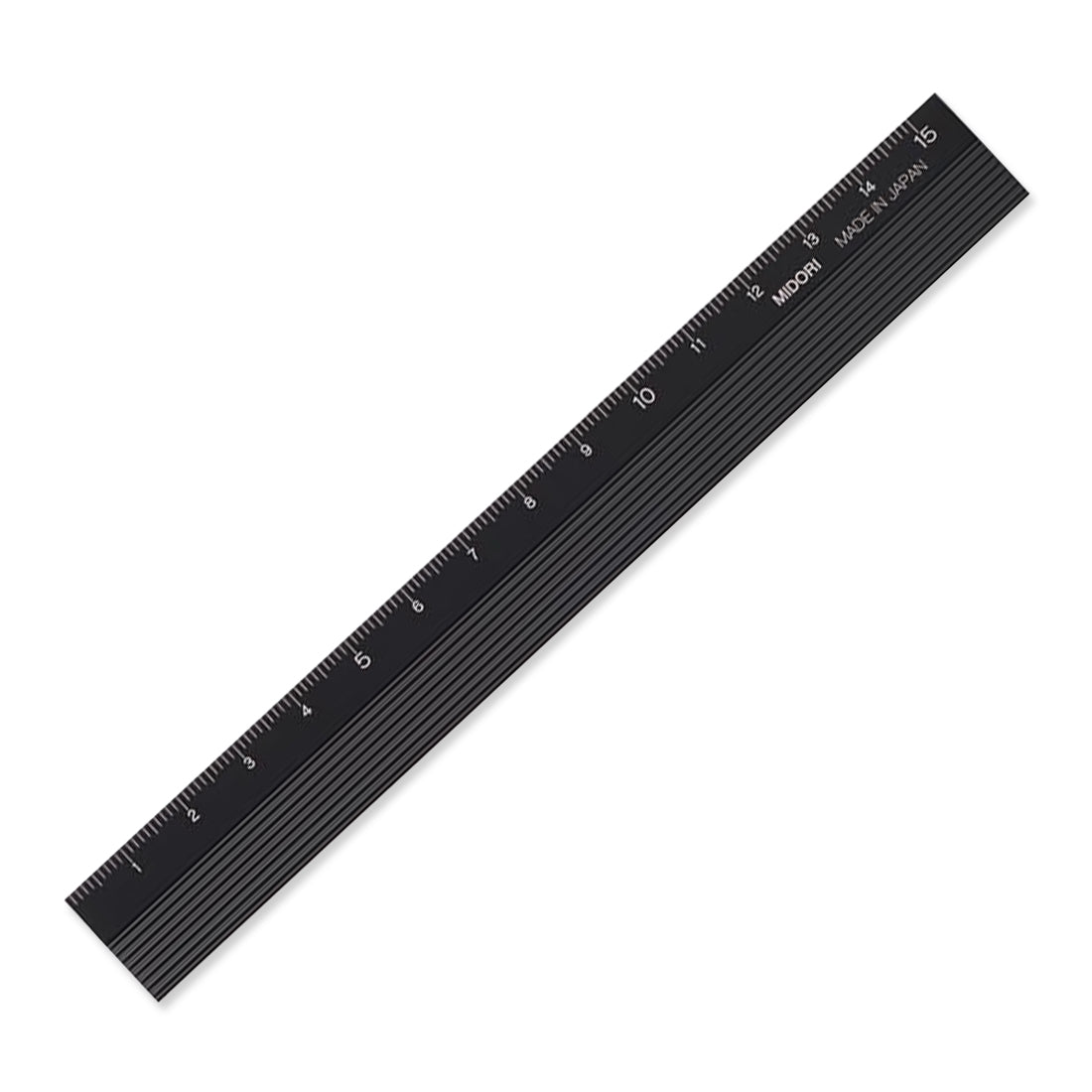Picture of 15cm Aluminum Black Midori Ruler - Black