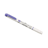 A purple double-ended highlighter with a white body labeled "MILDLINER."