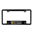 Black license plate frame with "WATERLOO ALUMNI" text and a coat of arms logo.