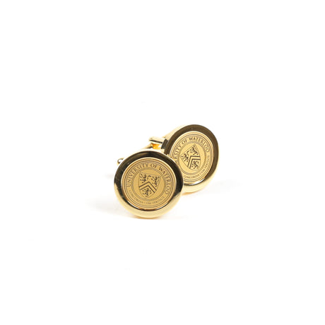 Picture of UWaterloo Cufflinks Medallion Colour: Gold