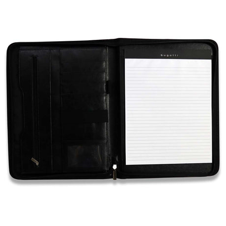 Alternate view of UWaterloo Bugatti Writing Case Black - Vegan Leather