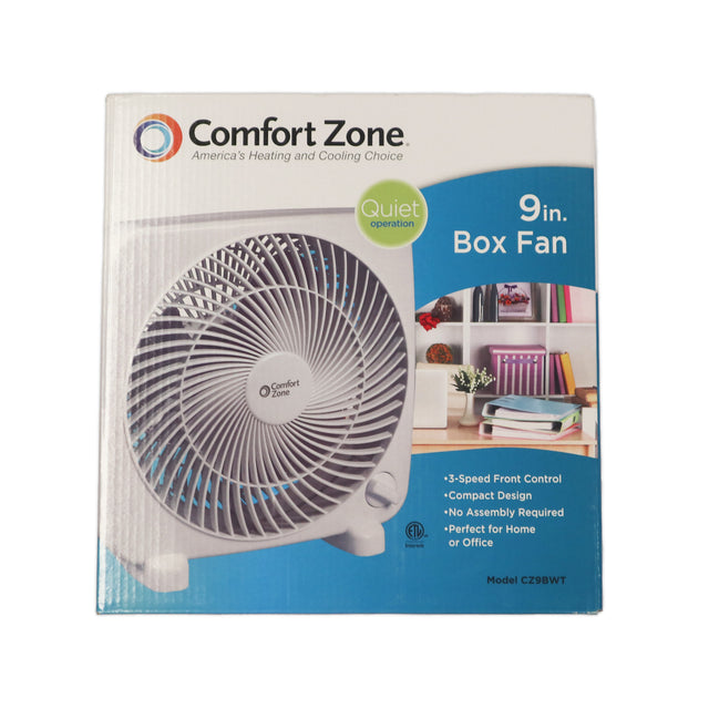 Picture of Comfort Zone 3 Speed 9-inch Portable Box Fan