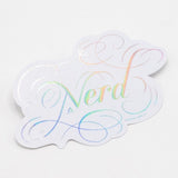 Picture of Cognitive Surplus Eco Friendly Metallic Rainbow Foil Stickers Type: Nerd