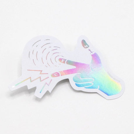 Picture of Cognitive Surplus Eco Friendly Metallic Rainbow Foil Stickers - PhysicsRightHandRule