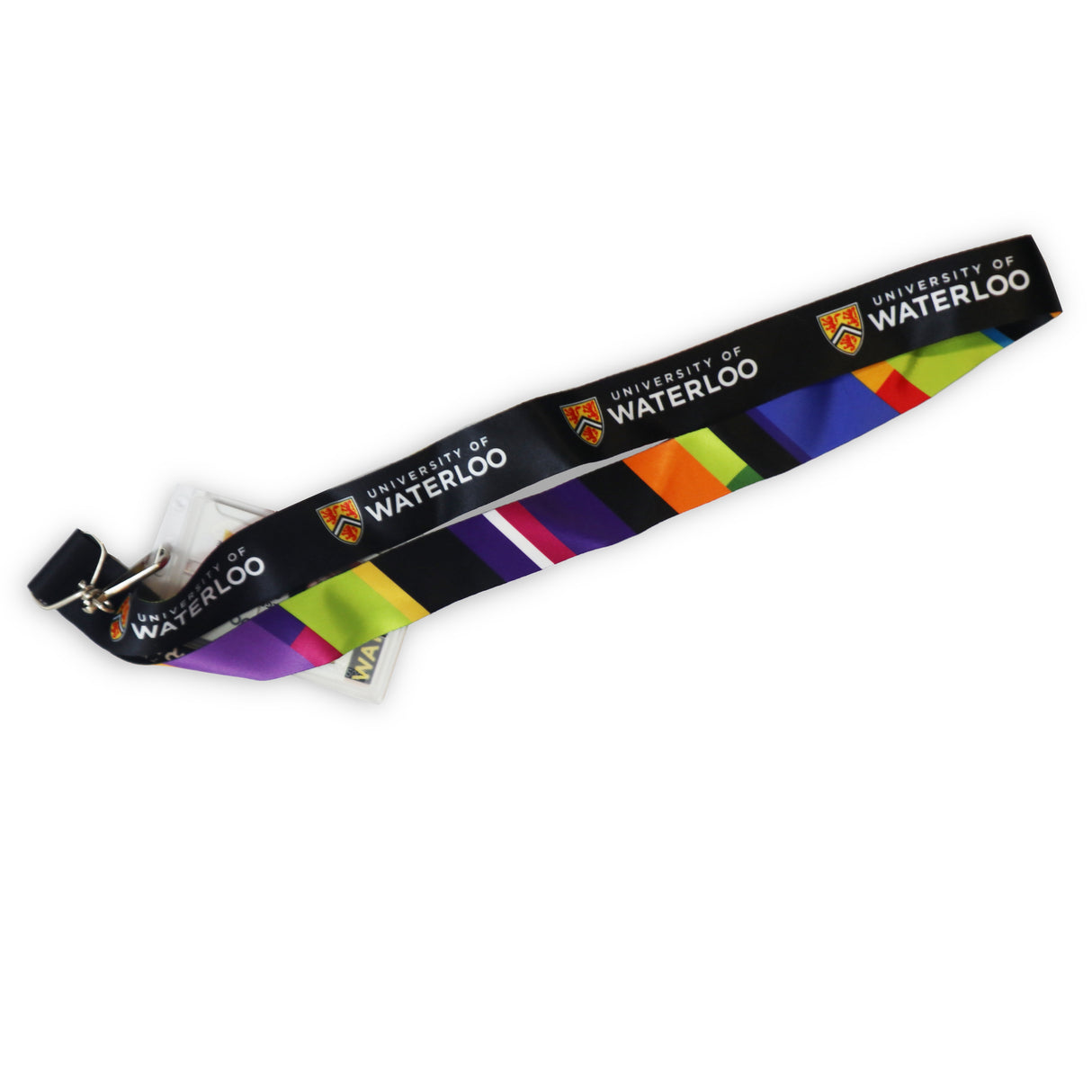 Picture of UWaterloo Lanyard Striped + Card Holder
