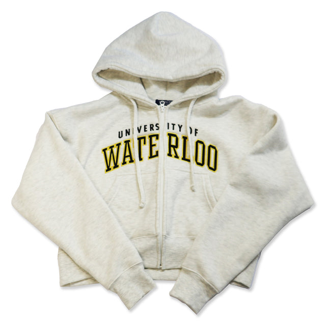 Picture of UWaterloo Full Zip Crop - Light Grey