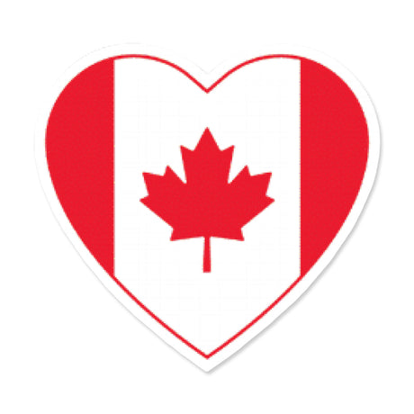 Picture of Canada Stickers Type: Candian Flag Heart