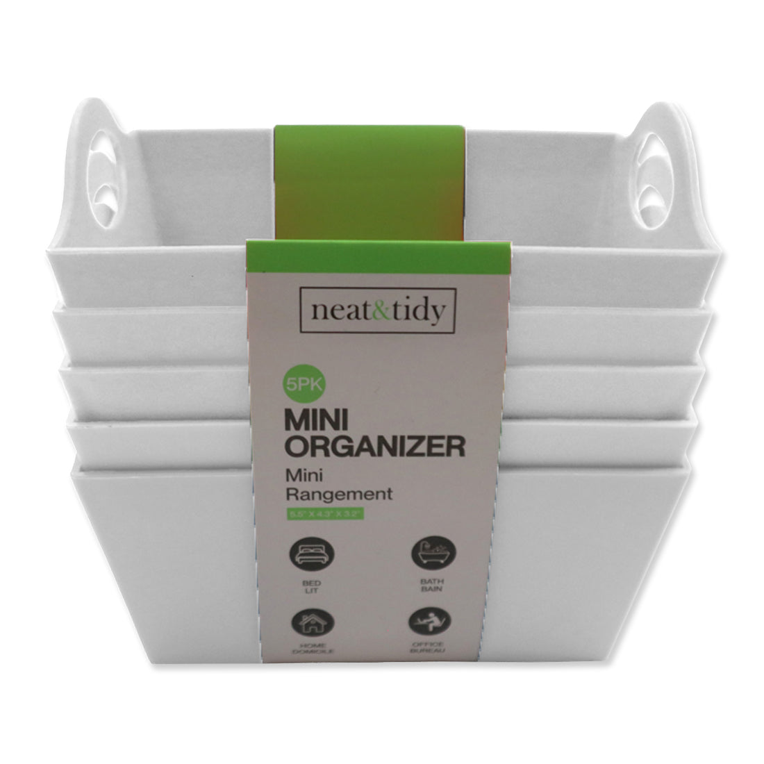 Picture of Mini Organizer Bins - 5 pack Colour: White