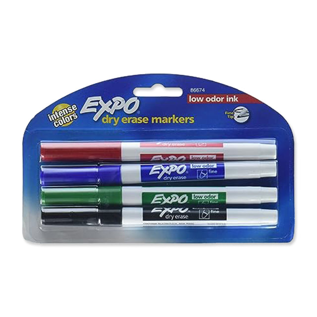 Picture of Expo Fine Tip Dry Erase Markers 4 pack