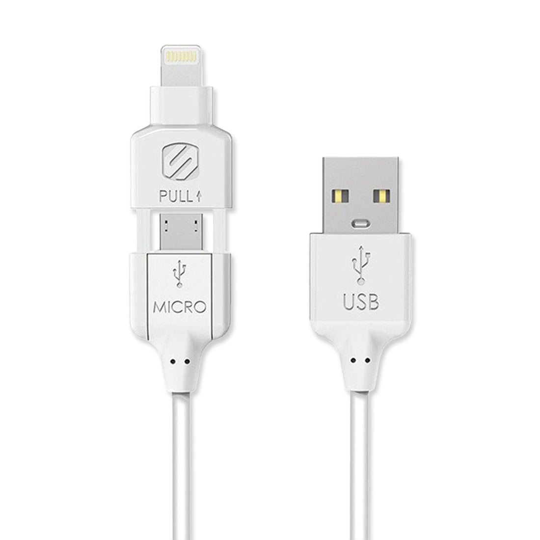 Picture of Scosche Charge & Sync Lightning/Micro USB MFI to USB-C Cable