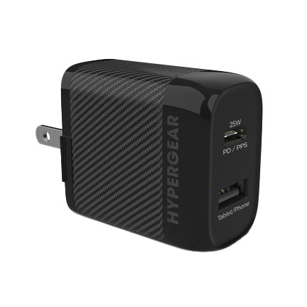 Picture of HyperGear Wall CHarger Dual Port USB-A & USB-C PD PPS BLK