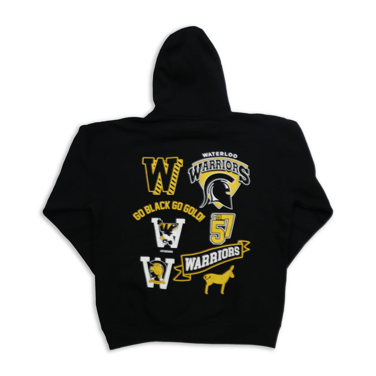 Alternate view of Retro Warriors Hoodie Colour: Black
