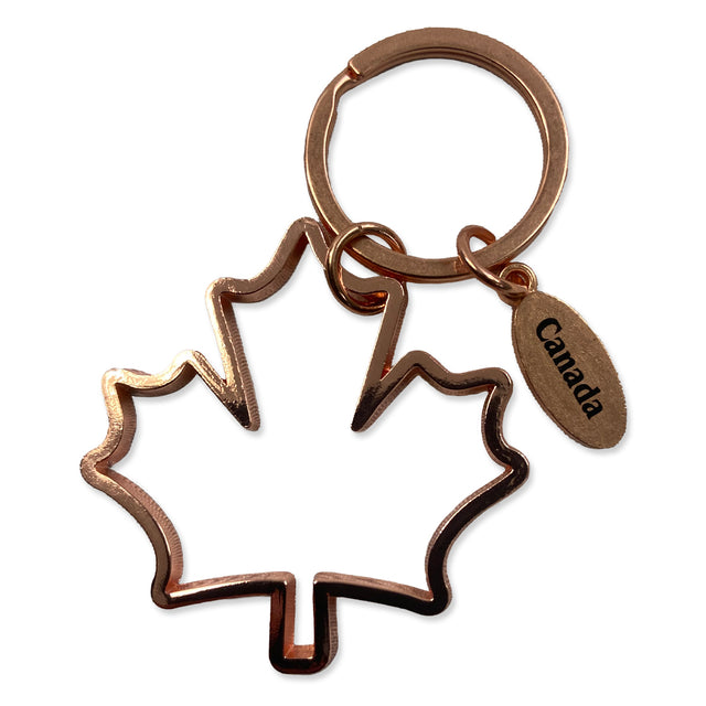 Picture of Maple Leaf Key Charm Colour: Metallic Gold