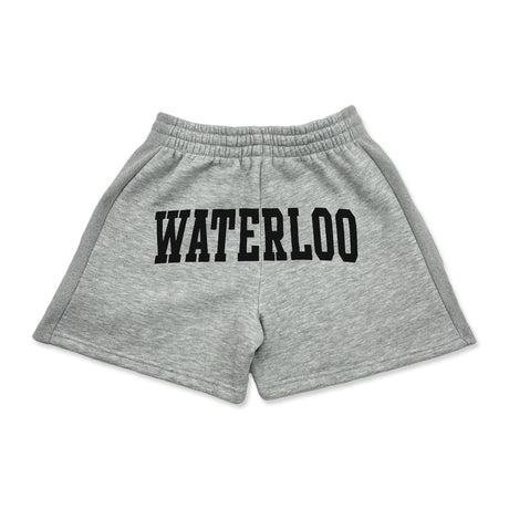 Alternate view of UWaterloo Black Crested Shorts Colour: Grey