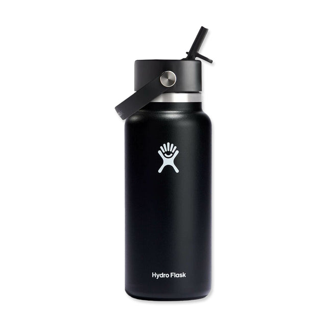 Picture of Hydro Flask Wide Mouth Flex Straw Cap Bottle 32oz - Black