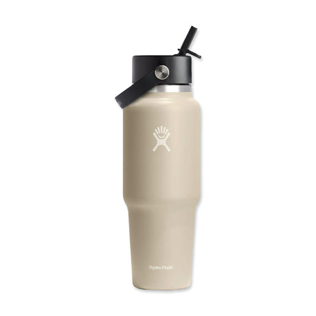 Picture of Hydro Flask Wide Mouth Flex Straw Cap Travel Bottle Colour-Matched 32oz - Oat