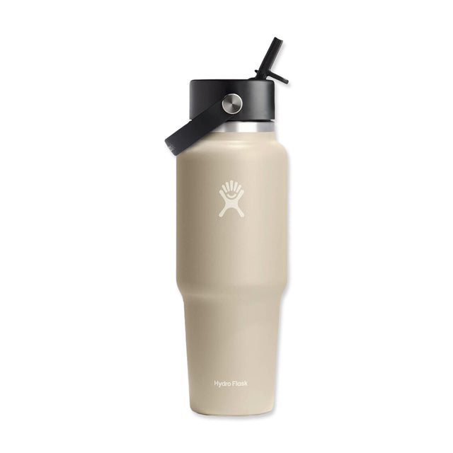 Picture of Hydro Flask Wide Mouth Flex Straw Cap Travel Bottle Colour-Matched 32oz - Oat