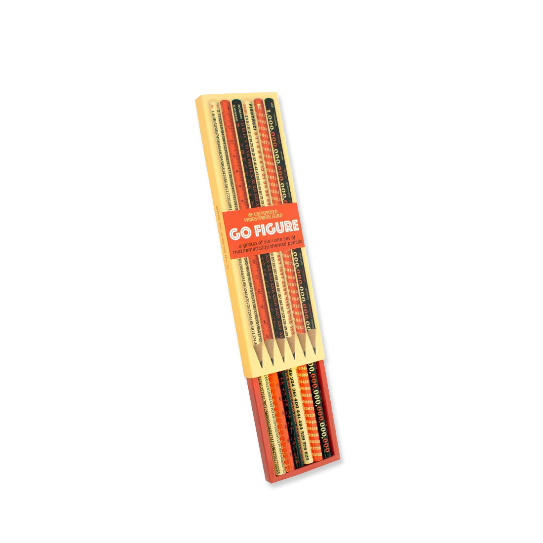 Picture of Pencil Set 6 pack - The Unemployed Philosopher's Guild Type: Math (Go Figure)