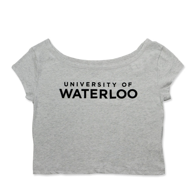 Picture of UWaterloo Off Shoulder Tee - Athletic Grey