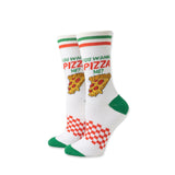 Picture of Two Left Feet Sock Co. Crew Socks Type: A Pizza The Pie