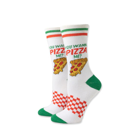 Picture of Two Left Feet Sock Co. Crew Socks Type: A Pizza The Pie