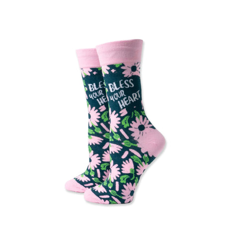 Picture of Two Left Feet Sock Co. Crew Socks Type: Bless Your Heart