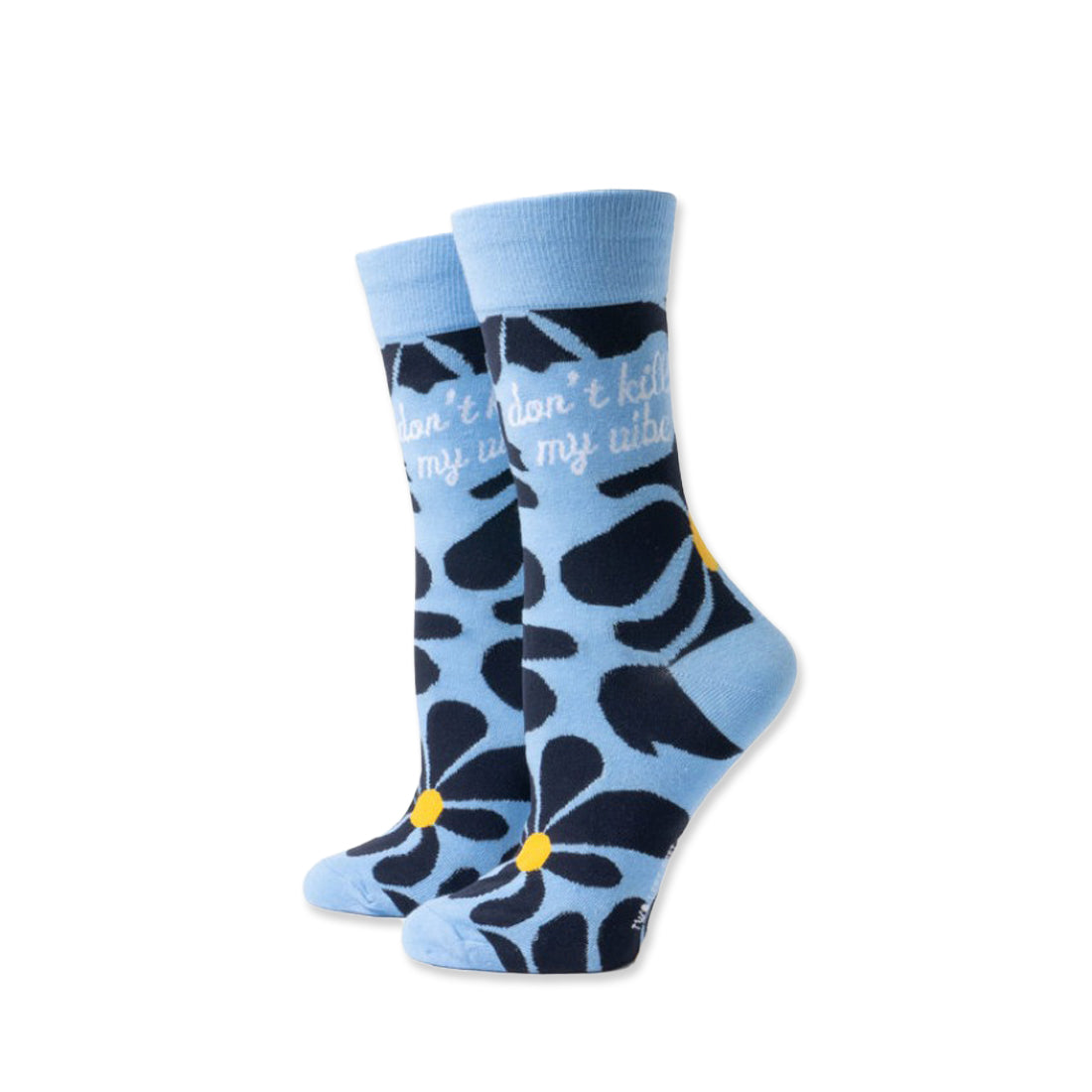 Picture of Two Left Feet Sock Co. Crew Socks Type: Dont Kill My Vibe
