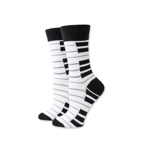 Picture of Two Left Feet Sock Co. Crew Socks Type: Piano Man
