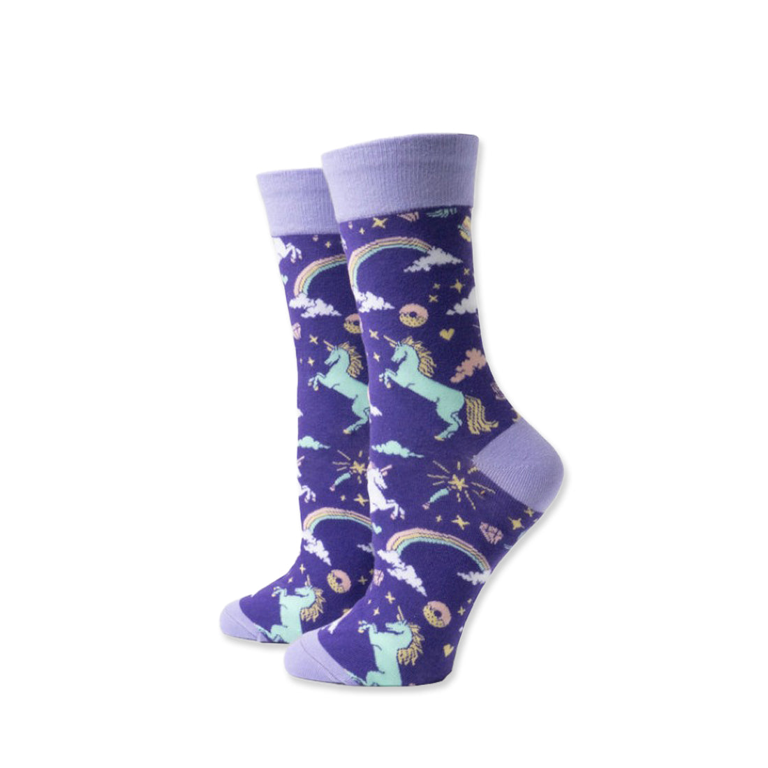 Picture of Two Left Feet Sock Co. Crew Socks - RainbowRider