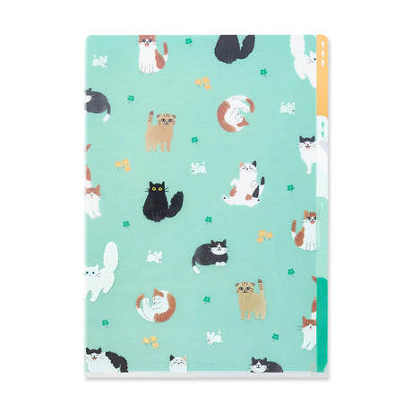 Picture of Midori 3-Pocket A4 Folder - Cats