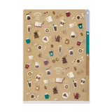 Picture of Midori 3-Pocket A4 Folder - Coffee