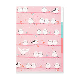 Picture of Midori 3-Pocket A4 Folder - LongTailedTitBirds