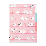 Picture of Midori 3-Pocket A4 Folder - LongTailedTitBirds