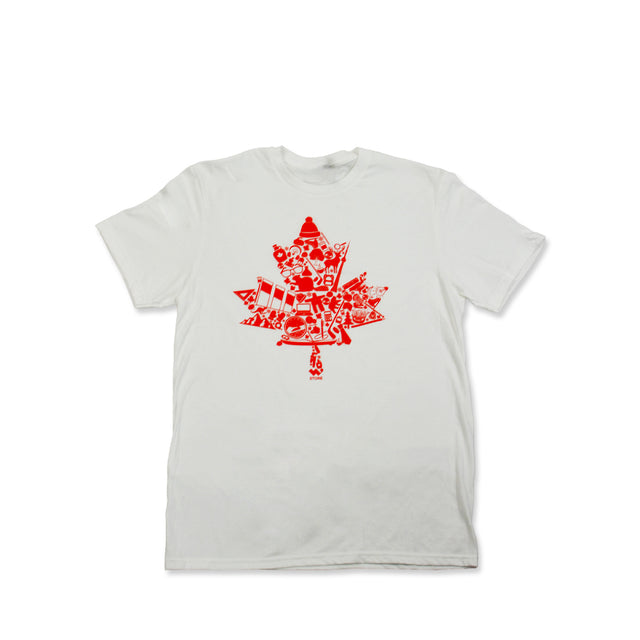 Picture of UWaterloo Maple Leaf Tee Colour: White